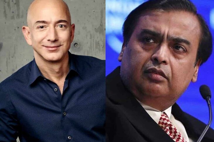 Jeff Bezos and Mukesh Ambani