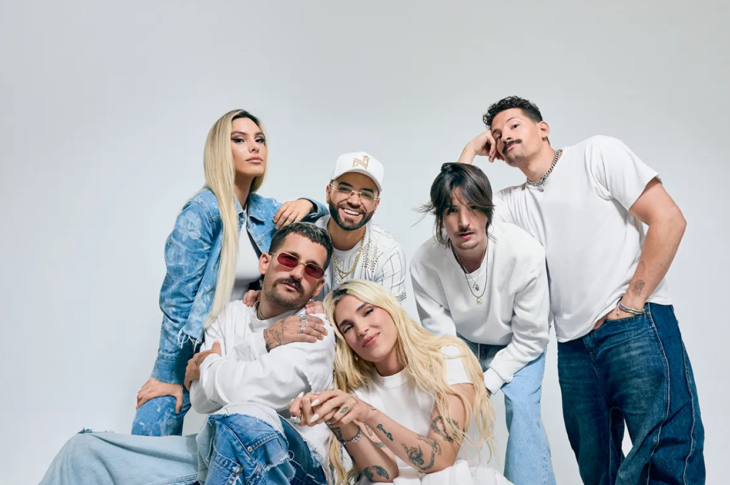 Nacho, Danny Ocean, Elena Rose, Lele Pons, and Mau y Ricky are engaging in discussions about music, politics, social media, and activism.