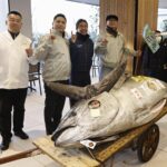 The 608-pound tuna commanded the second-highest cost ever recorded at the action.